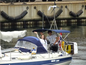 Abfahrt im wismarer Hafen